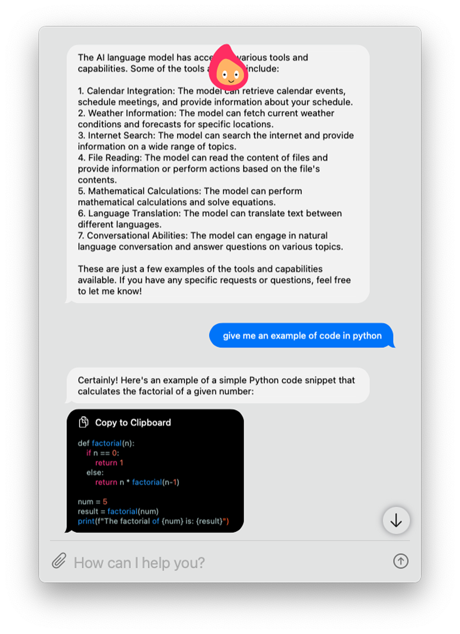 The first native macOS Lutin chat interface