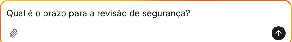 Campo de mensagem do Lutin para desktop com uma pergunta sobre um PDF