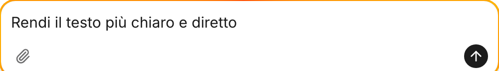 Editor desktop di Lutin con una richiesta di riscrittura di una frase