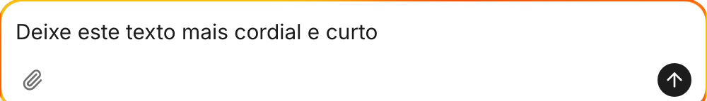 Editor do Lutin para desktop com um pedido de reescrita de e-mail